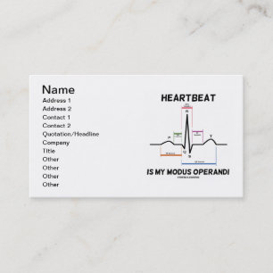 Herzschlag ist mein Modus Operandi (EKG / EKG) Visitenkarte
