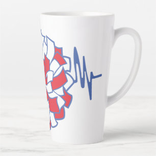 Herzschlag-Jubel-Pom-Pom-Grafik Milchtasse