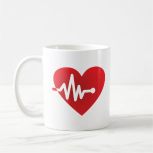 Herzschlag Kaffeetasse