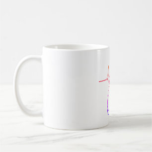 Herzschlag-Katze Puls, einzigartige Katzenillustra Kaffeetasse