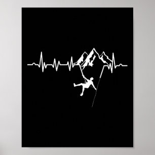 Herzschlag Kletter Boulder Mountaineering  Poster