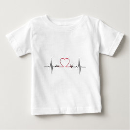 Herzschlag Liebe Leben inspirierend Zitat Baby T-shirt