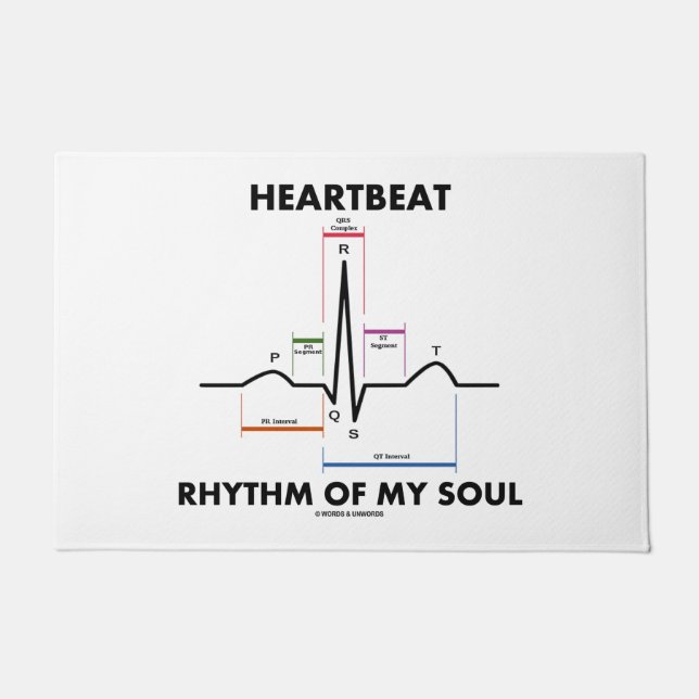 Herzschlag-Rhythmus meines Elektrokardiogramms des Fußmatte (Vorderseite)