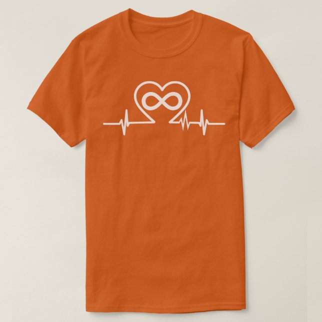 Herzschlag Unendlichkeit T-Shirt (Design vorne)