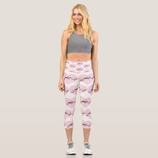 Herzschlag VII Capri Leggings (Vorderseite)