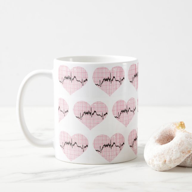 Herzschlag VII Kaffeetasse (Mit Donut)