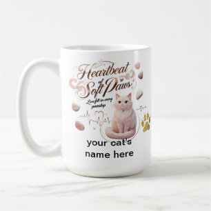 Herzschlag weicher Pfoten - Personalisierte Katzen Kaffeetasse
