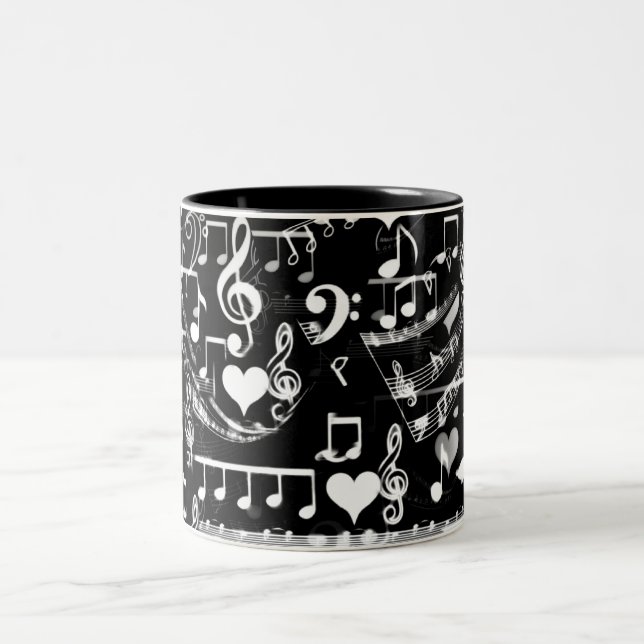 Herzschlag_ Zweifarbige Tasse (Mittel)