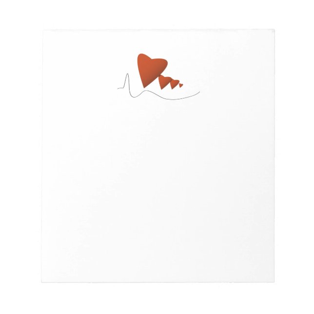 Herzschläge Notizblock (Vorderseite)