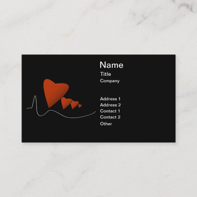 Herzschläge Visitenkarte (Vorderseite)