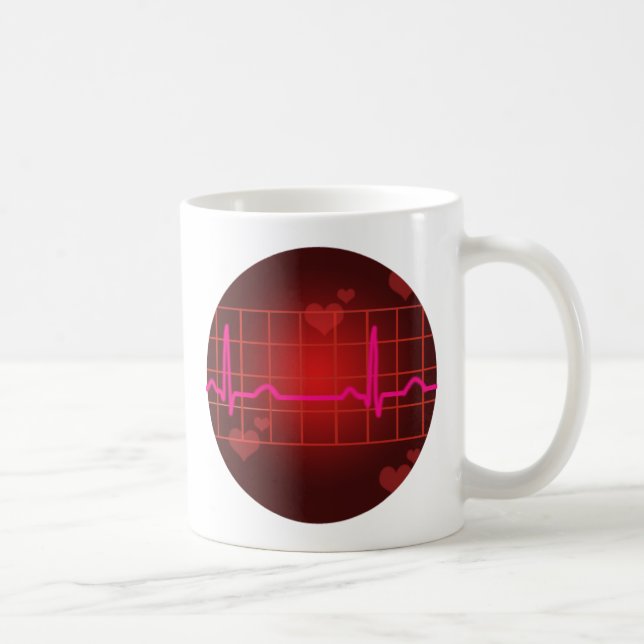 Herzschlagkopie Kaffeetasse (Rechts)