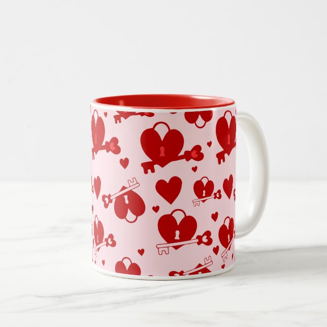 Herzschlösser Zweifarbige Tasse (VorderseiteRechts)
