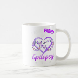 Herzschmetterling, den ich für Epilepsie Lila trag Kaffeetasse