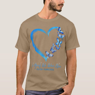 Herzschmetterling im April tragen wir blaues Autis T-Shirt