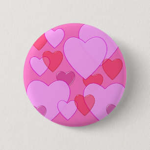 Herzschnupfen Valentine Hintergrund rosa Button