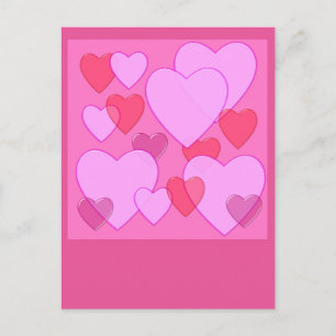 Herzschnupfen Valentine Hintergrund rosa Feiertagspostkarte