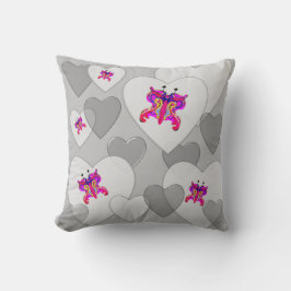 Herzschnupfen Valentine Hintergrund rosa Kissen