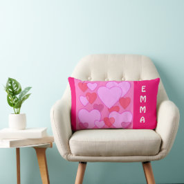 Herzschnupfen Valentinrosa personalisiert Lumbar Lendenkissen