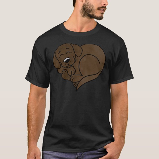 Herzschokolade-Labrador T-Shirt (Vorderseite)