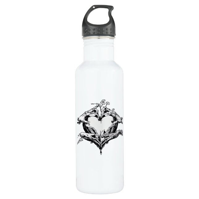 Herzschutz - Skeletthörnchen Edelstahlflasche (Vorderseite)