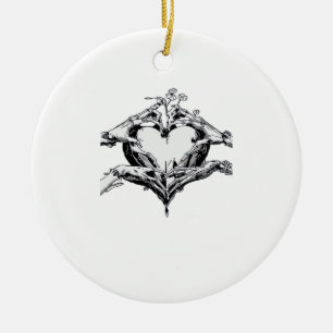 Herzschutz - Skeletthörnchen Keramik Ornament