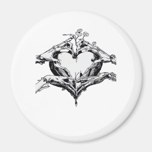Herzschutz - Skeletthörnchen Magnet