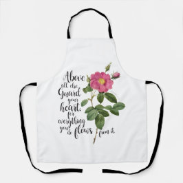 Herzschutz - Vintage Rose, Sprichwörter 4:23 Schürze