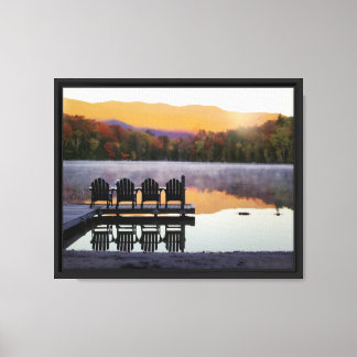 Herzsee ADK Herbstfoto Leinwanddruck