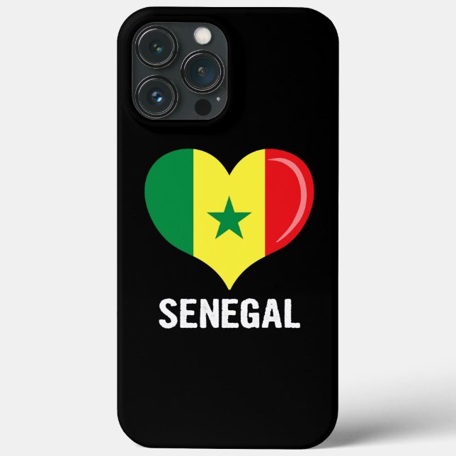 Herzsenegaleflagge Männer Frauen Kinder Patriotisc Case-Mate iPhone Hülle (Rückseite)