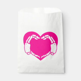 Herzskelett Hände Gothic Valentinrosa Geschenktütchen