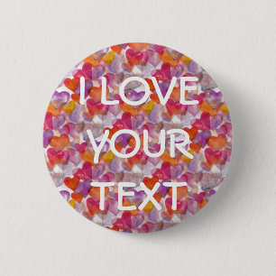 HERZsmuster ART 4 + Ihr Text Button