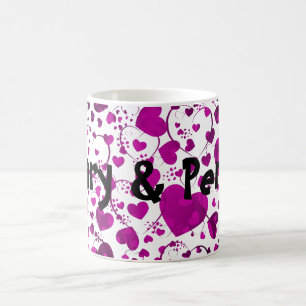 HERZsmuster ART 6 + Ihr Text Kaffeetasse