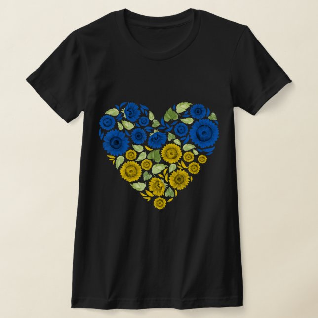 Herzsonne ukraine Ich stehe mit Ukraine Peac T-Shirt (Ablage )