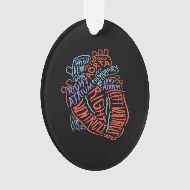 Herzspezialist Anatomie Doktor Medizinische Biolog Ornament (Vorderseite)