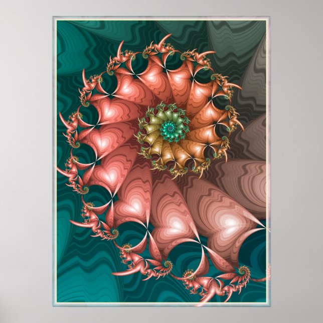 Herzspirale Poster (Vorne)