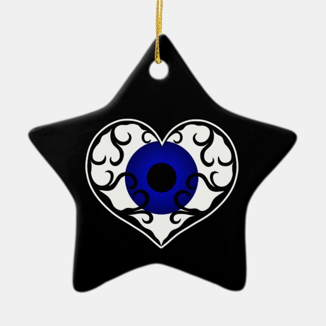 Herzstar Keramikornament (Vorne)