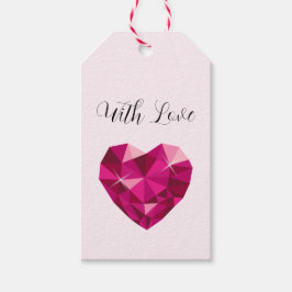 Herzstein mit Liebe Geschenkanhänger