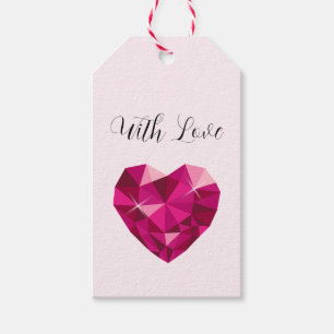Herzstein mit Liebe Geschenkanhänger