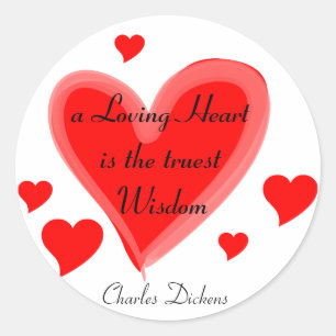 Herzsticker Runder Aufkleber