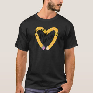 Herzstift Teach Liebe Inspirierte Lehrer zurück au T-Shirt