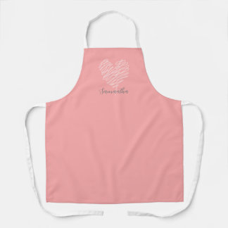 Herzstück Art Moderne Minimalistische rosa Schürze