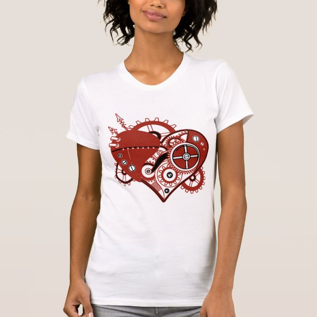 Herzstück aus T - Shirt mit schlankem Gürtel (Vorderseite)