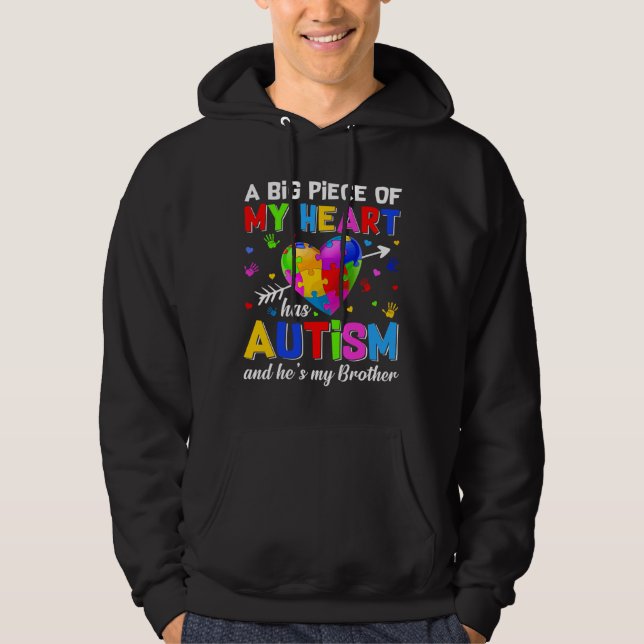 Herzstück ist Autismus, er ist mein Bruder Autis Hoodie (Vorderseite)