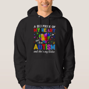 Herzstück ist Autismus. Sie ist meine Schwester Au Hoodie