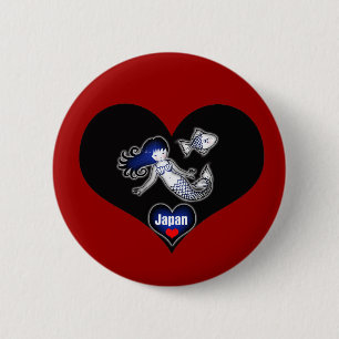 Herzstück Japan Mermaid Pinback Button