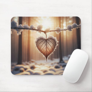 Herzstück Leaf auf Winter Branch Mousepad