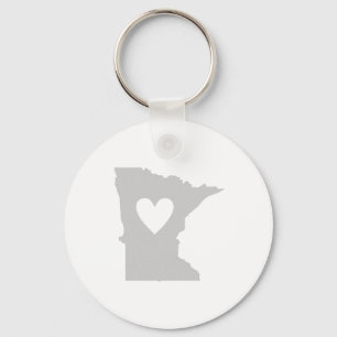Herzstück Minnesota Staat Silhouette Schlüsselanhänger