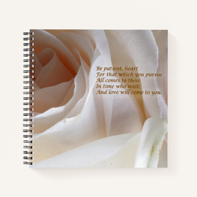 Herzstück - Rose Notizbuch (Vorderseite)