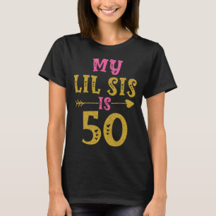 Herzt 50. Geburtstag für Schwester Brother T-Shirt