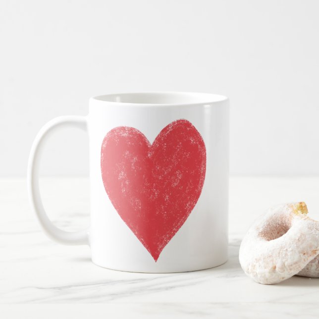 Herztasse Kaffeetasse (Mit Donut)
